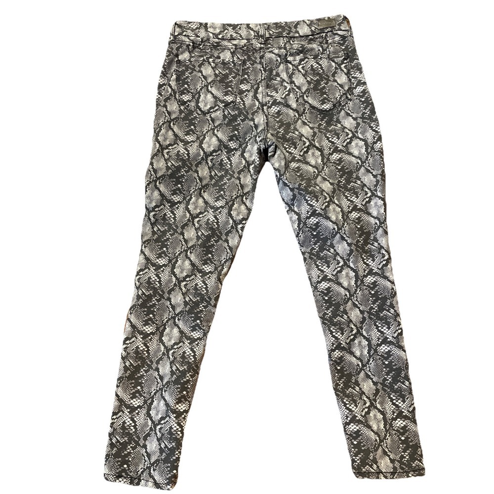 Seven 7 Womens Tummyless High Rise Skinny Neutral Snake‎ Skin Size 10 - Picture 9 of 10